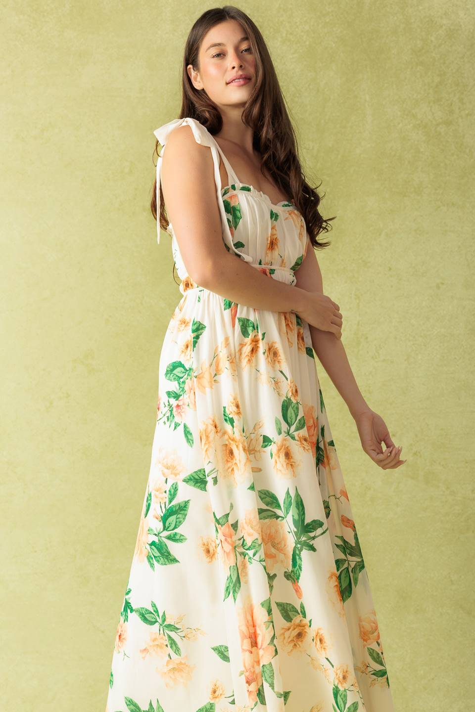 A PERFECT MATCH WOVEN MAXI DRESS Flying Tomato